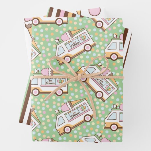 Ice Cream Wrapping Paper Sheets (In situ)