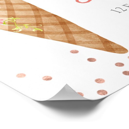 Ice Cream Ze is een Vrijgezellenfeest-welkomstwoor Poster (Hoek)