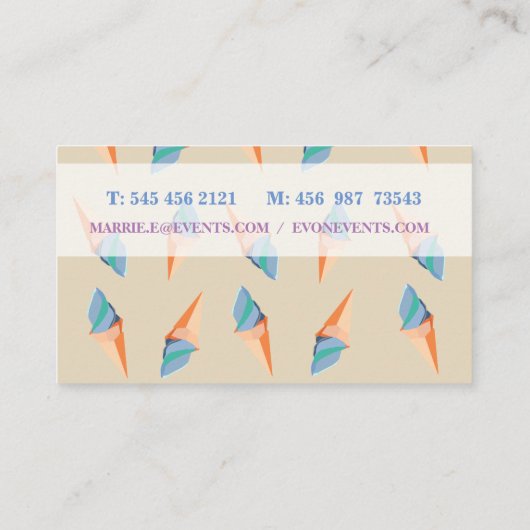 Ice Creams Business Kaart Visitekaartje (Achterkant)