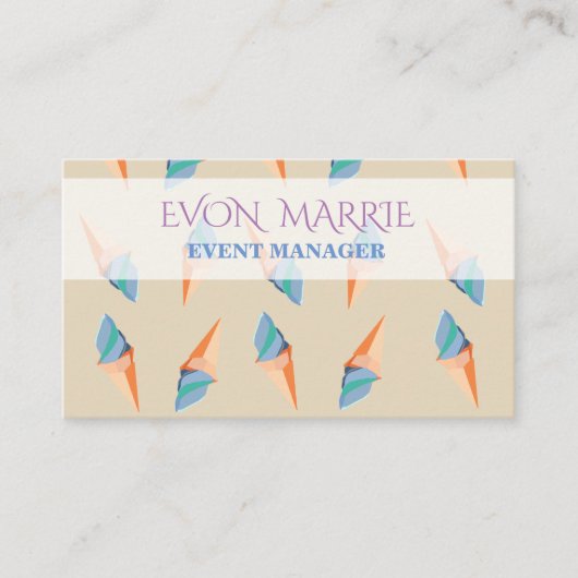 Ice Creams Business Kaart Visitekaartje (Voorkant)