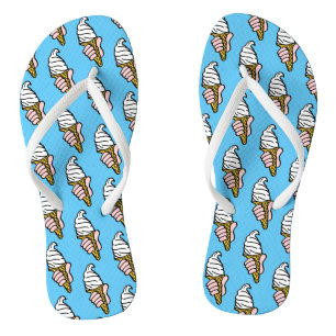 Ice Creams op een paar Teenslippers