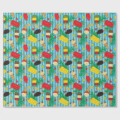 Ice Creams Popsicles Fruit Salad Patroon Cadeaupapier (Vlak)