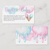 Ice crème boeken voor baby Enclosure Kaart. Informatiekaartje (Voorkant / Achterkant)