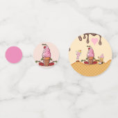 Ice Crème Cone Caractères Table de fête Confetti (Devant)