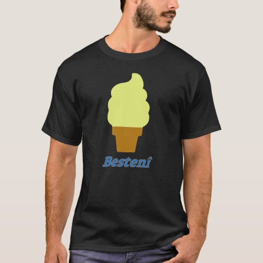 Ice crème en de tekst Bestenî T-shirt (Voorkant)