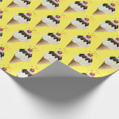 Ice crème-kegel met sproinkles cadeaupapier (Hoek)