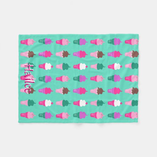 Ice crème kegels fleece blacket (Voorkant (Horizontaal))