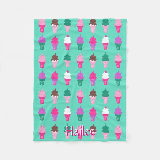 Ice crème kegels fleece blacket deken (Voorkant)