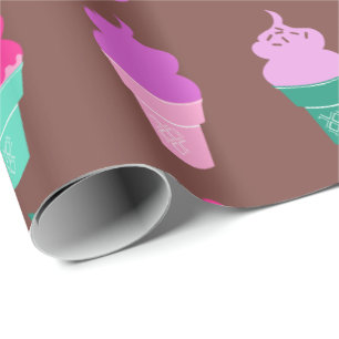 Ice crème-kegels, verpakkingspapier cadeaupapier