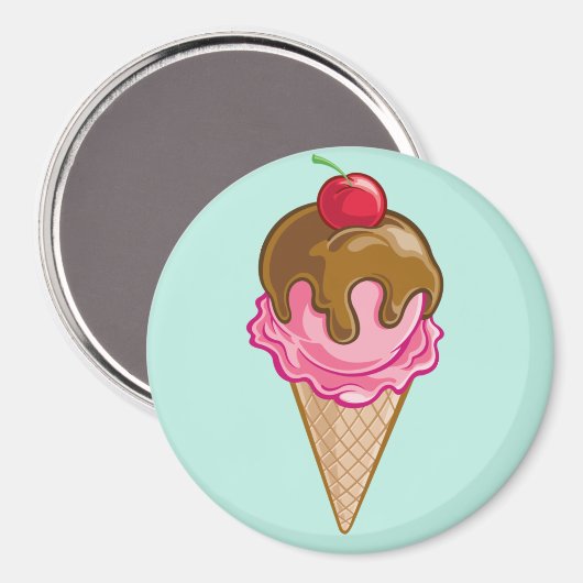 Ice crème-kool magneet (Voorkant / Achterkant)