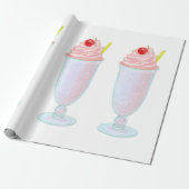 Ice crème milkshake cadeaupapier (Uitgerold)