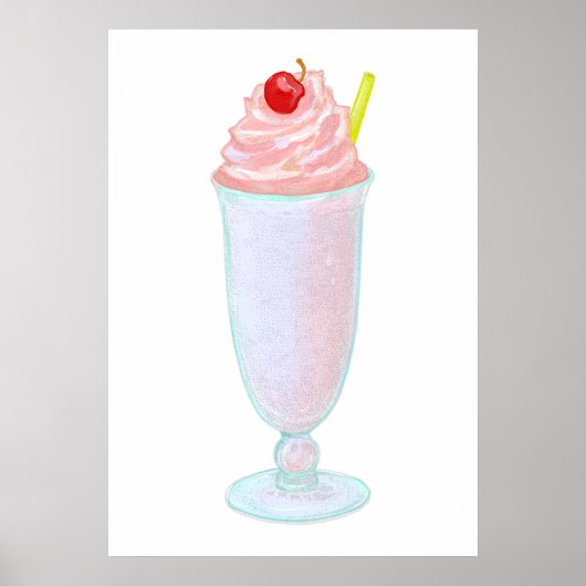 Ice crème milkshake poster (Voorkant)