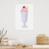 Ice crème milkshake poster (Keuken)
