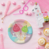 Ice crème papieren bordje (Feest)