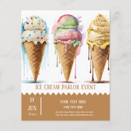 Ice crème parlor flyer