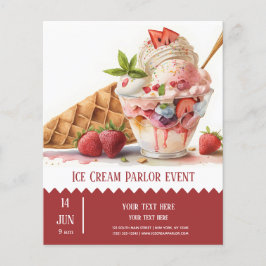 Ice crème parlor flyer
