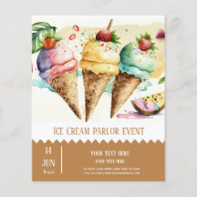 Ice crème parlor flyer