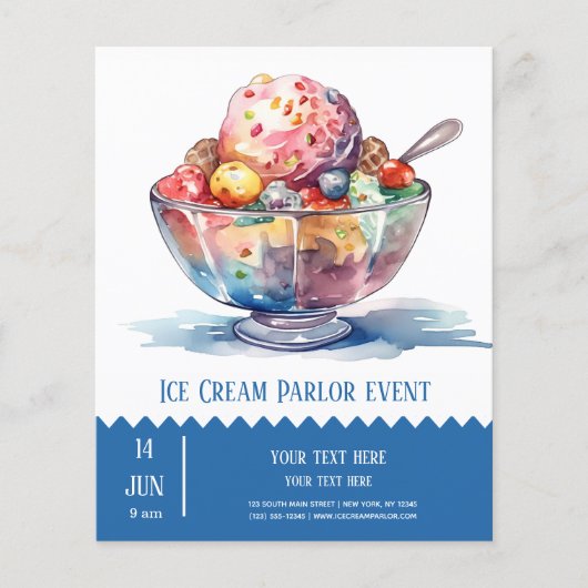 Ice crème parlor flyer (Voorkant)