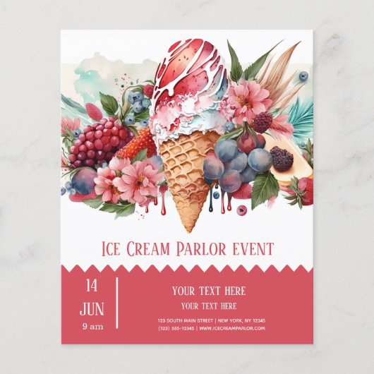 Ice crème parlor flyer (Voorkant)