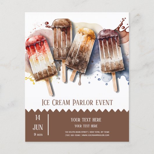 Ice crème parlor flyer (Voorkant)