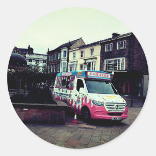 Ice crème van ronde sticker