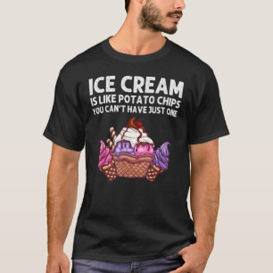 Ice crème voor mannen Ice Cream Foodie T-shirt