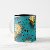 Ice crème wafelpitten tweekleurige koffiemok (Voorkant links)