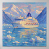 Ice Cruise - Pastel schilderstijl kunst Poster (Voorkant)