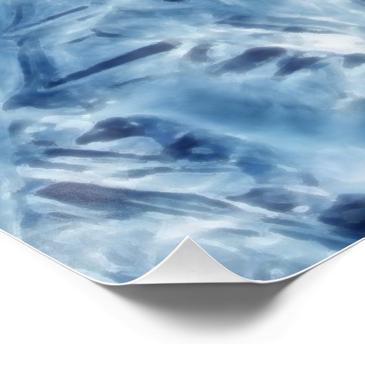 Ice Crystal Fractal Snowflake, bevroren Perfect Poster (Hoek)