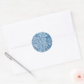 Ice Crystal Fractal Snowflake, bevroren Ronde Sticker (Envelop)