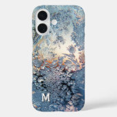 Ice Crystal Monogram Winter Case-Mate iPhone Case (Achterkant)