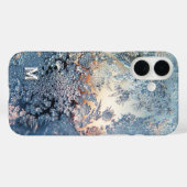 Ice Crystal Monogram Winter Case-Mate iPhone Case (Achterkant (horizontaal))