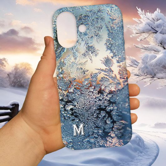 Ice Crystal Monogram Winter Case-Mate iPhone Case