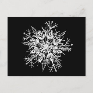 Ice crystal snowflak briefkaart