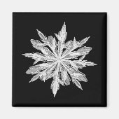 Ice crystal snowflak magneet (Voorkant)