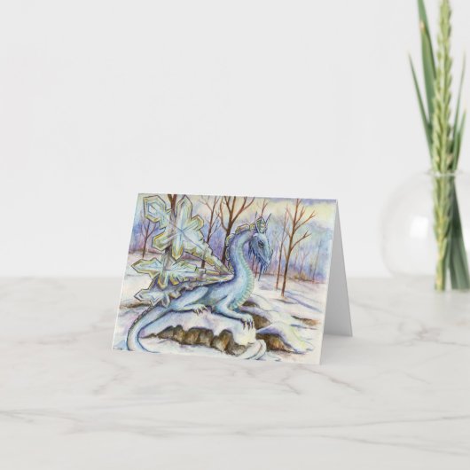 Ice Crystals Feestdagen Kaart (Voorkant)