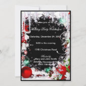 Ice Cycles Sneeuw Kerstfeest Uitnodiging (Voorkant)