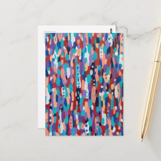 Ice Dance Abstract Briefkaart (Voorkant / Achterkant in situ)
