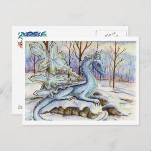 Ice Dragon - briefkaart (Voorkant / Achterkant)