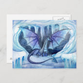 Ice Dragon Briefkaart van Molly Harrison (Voorkant / Achterkant)