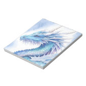 Ice Dragon in Light Blue Waterverf Notitieblok (Gedraaid)