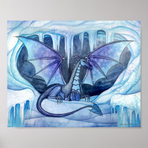 Ice Dragon Poster van Molly Harrison
