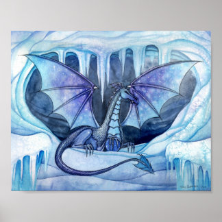 Ice Dragon Poster van Molly Harrison