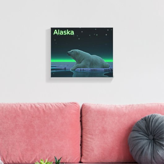Ice Edge Polar-Beer Canvas Afdruk (Insitu (Woonkamer))