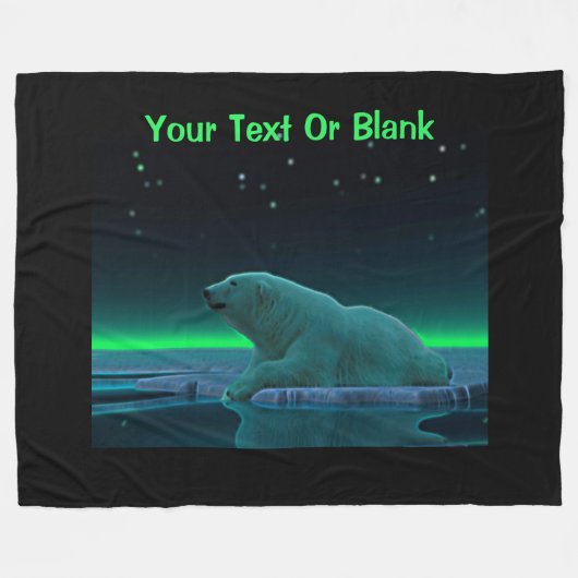 Ice Edge Polar-Beer Fleece Deken (Voorkant (Horizontaal))