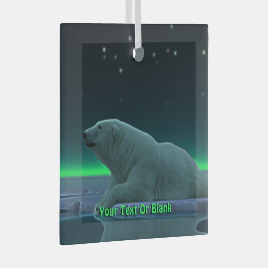 Ice Edge Polar-Beer Glas Ornament (Voorkant Rechts)