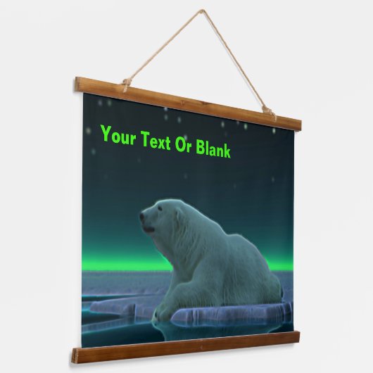 Ice Edge Polar-Beer Hangend Wandkleed (Gebogen)