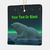 Ice Edge Polar-Beer Keramisch Ornament (Links)
