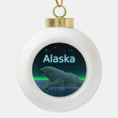Ice Edge Polar-Beer Keramische Bal Ornament (Voorkant)
