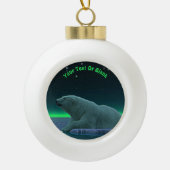 Ice Edge Polar-Beer Keramische Bal Ornament (Voorkant)
